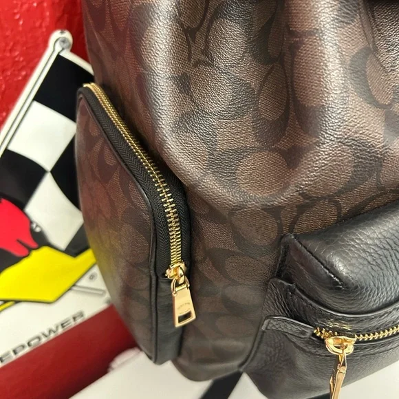 Coach Dual-Tone Black and Brown Diaper Backpack - Picture 5 of 13